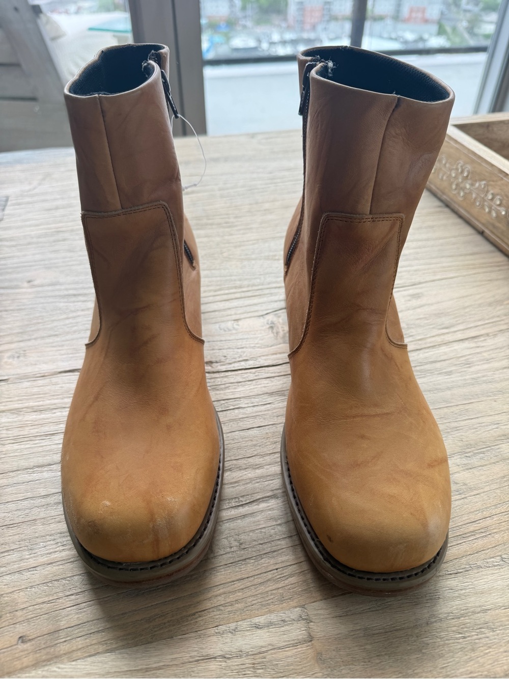 Women’s Durango Boots.  size 10M Tan Leather Zip Ankle Boots